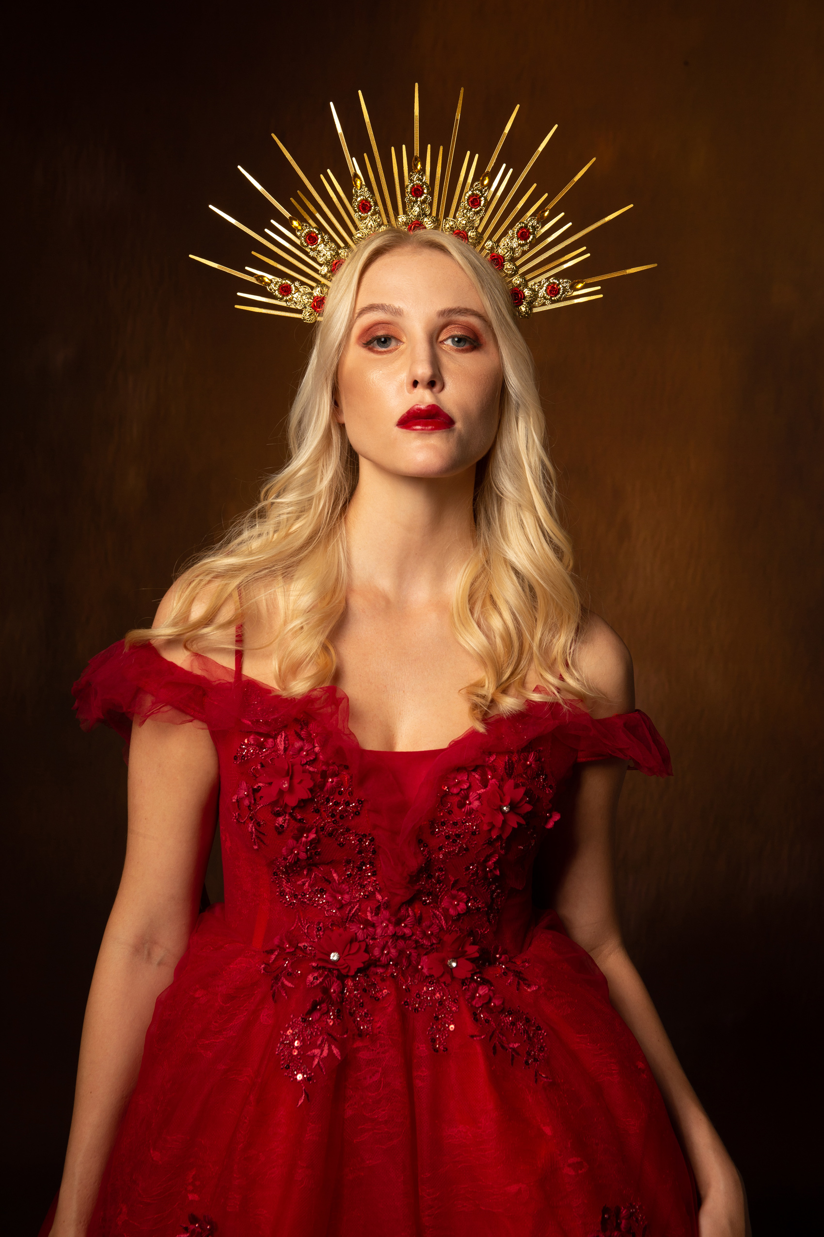 Gold Spikey Sun Crown Headband