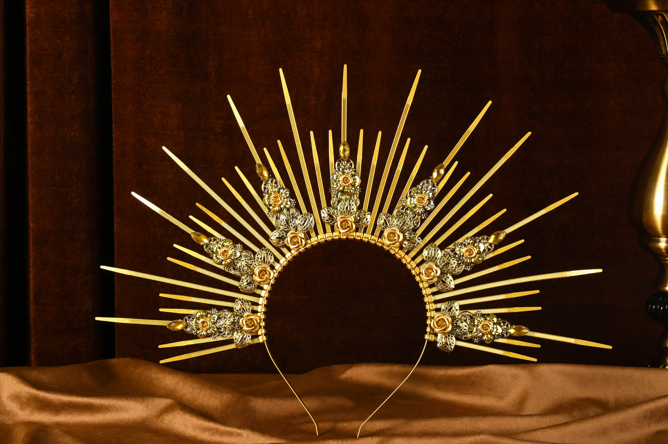 Gold Spikey Sun Crown Headband