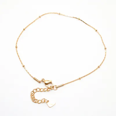 Gold Stainless Steel Anklet Accessory