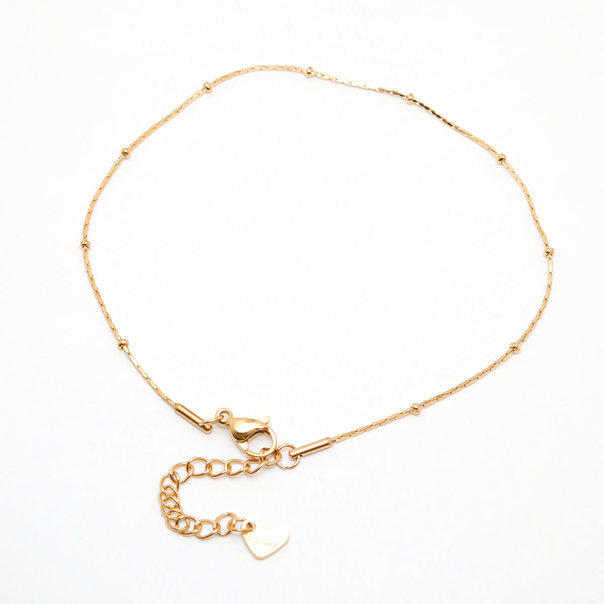 Gold Stainless Steel Anklet Accessory