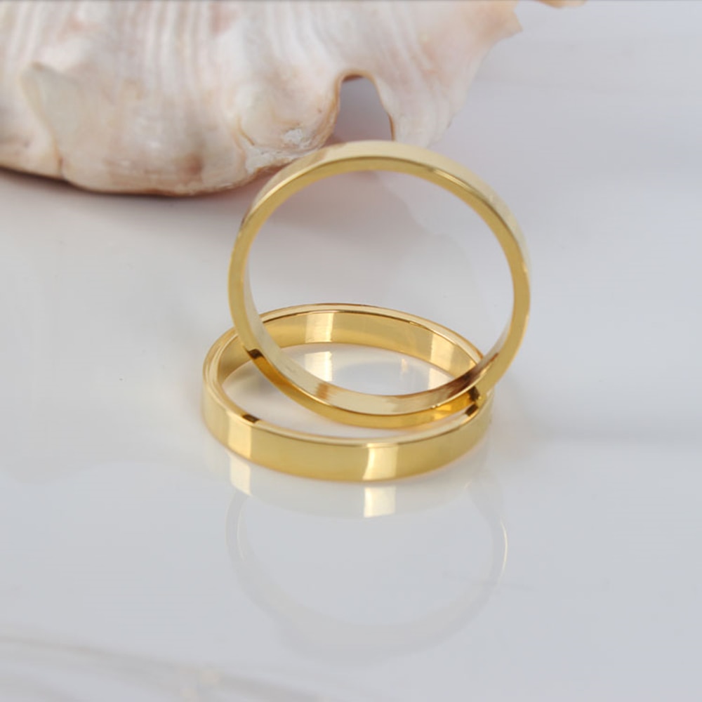 Gold Stainless Steel Napkin Rings (12pcs)