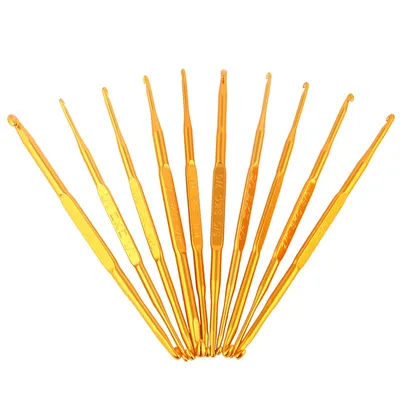 Golden Double Ended Crochet Hook (10 pcs) Golden Double Ended Crochet Hook (10 pcs)