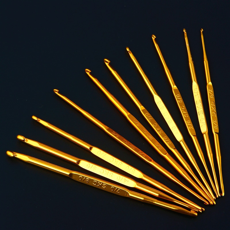 Golden Double Ended Crochet Hook (10 pcs) Golden Double Ended Crochet Hook (10 pcs)