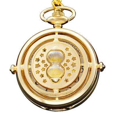 Golden Hourglass Star Men's and Women's Quartz Pocket Watch Vintage Fashion Necklace Pendant Student Festival Gift Golden Hourglass Star Men's and Women's Quartz Pocket Watch Vintage Fashion Necklace Pendant Student Festival Gift