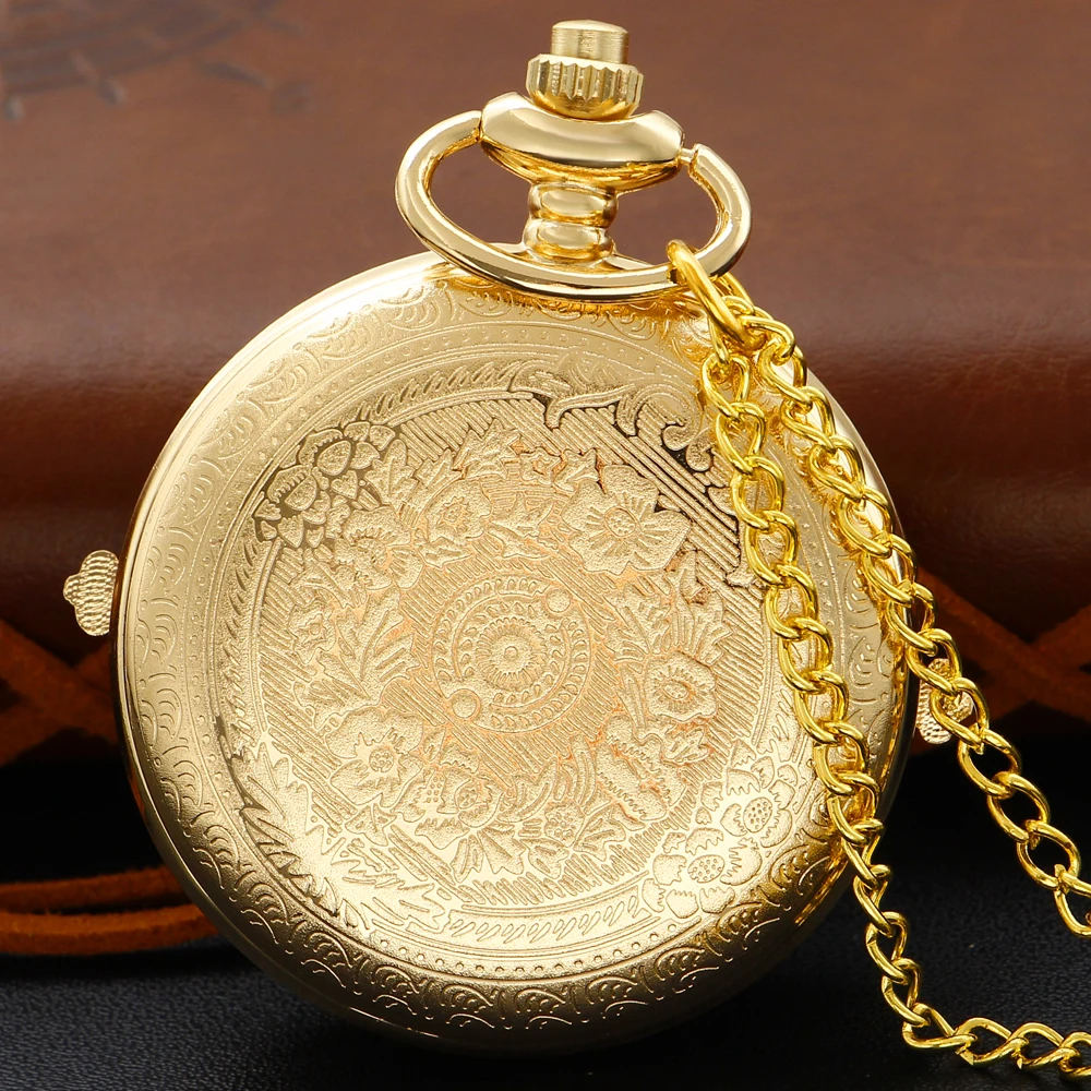 Golden Hourglass Star Men's and Women's Quartz Pocket Watch Vintage Fashion Necklace Pendant Student Festival Gift Golden Hourglass Star Men's and Women's Quartz Pocket Watch Vintage Fashion Necklace Pendant Student Festival Gift