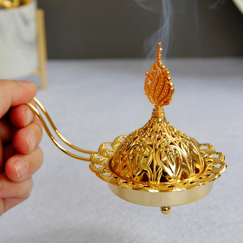 Golden Metal Arabic Incense Burner Golden Metal Arabic Incense Burner