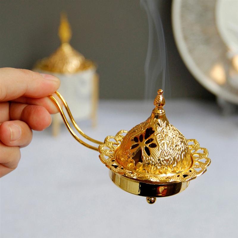 Golden Metal Arabic Incense Burner Golden Metal Arabic Incense Burner