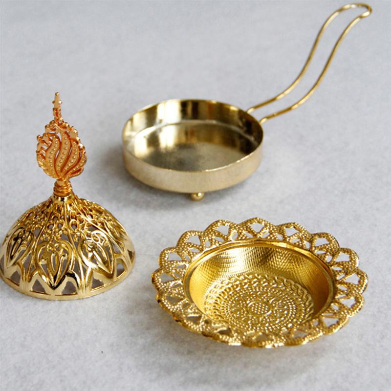 Golden Metal Arabic Incense Burner Golden Metal Arabic Incense Burner