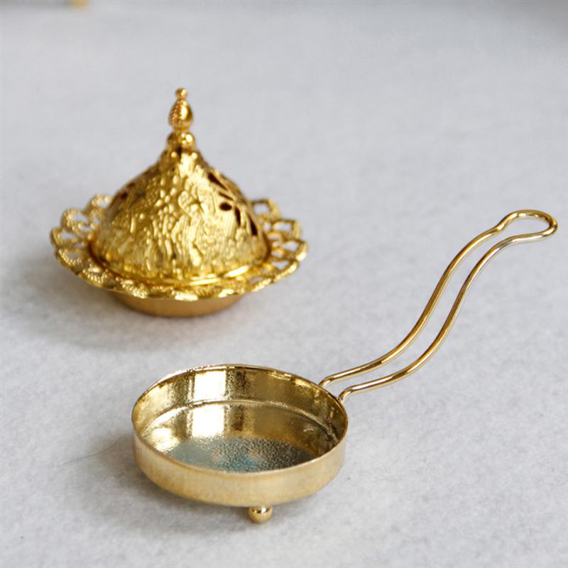 Golden Metal Arabic Incense Burner Golden Metal Arabic Incense Burner