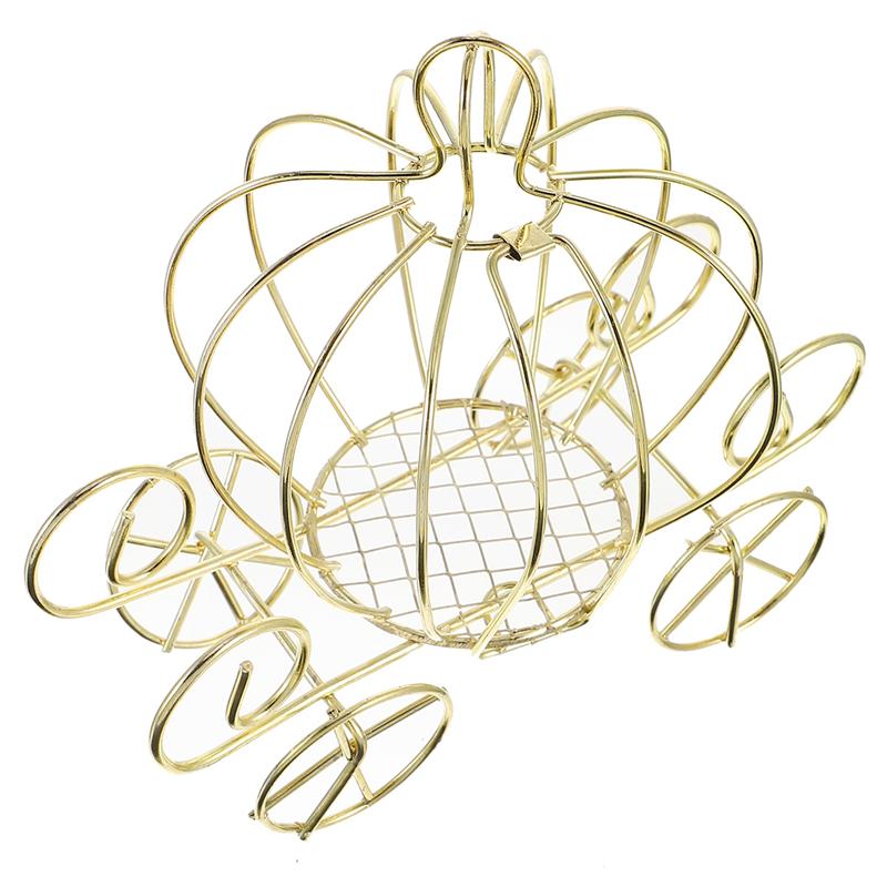 Golden Metal Pumpkin Carriage Centerpiece