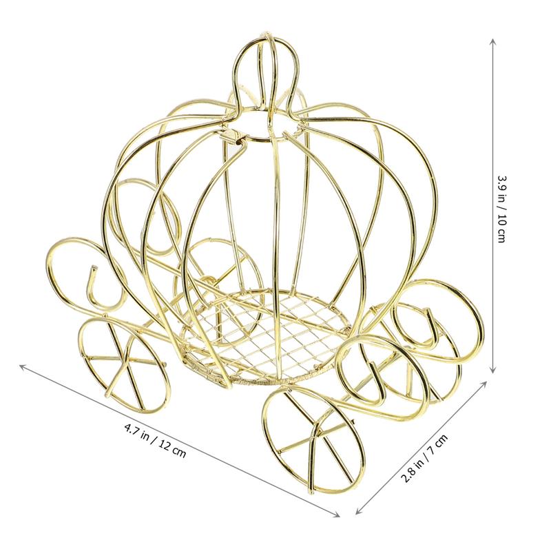 Golden Metal Pumpkin Carriage Centerpiece