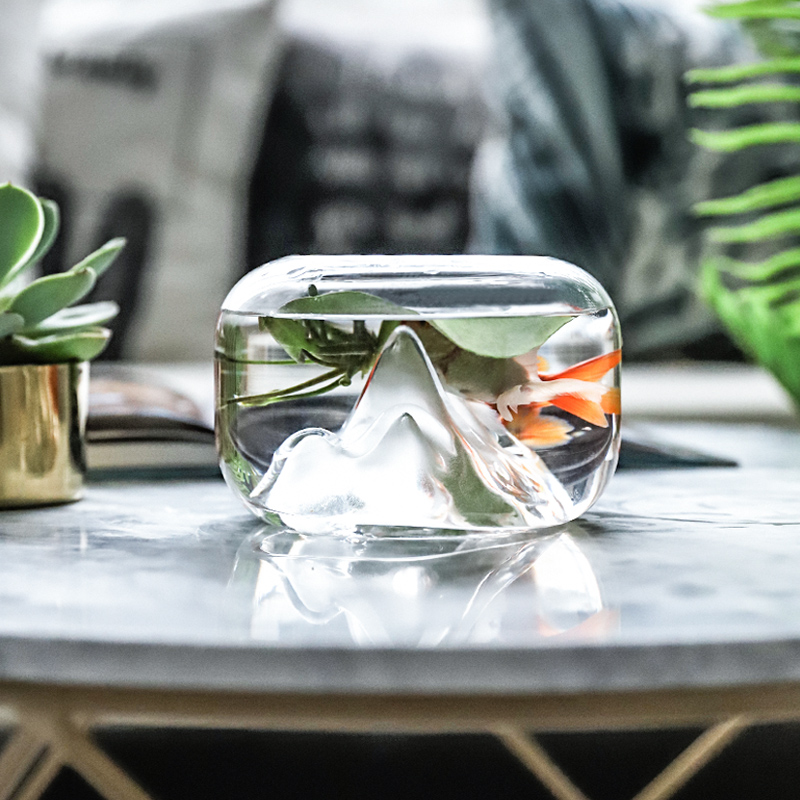 Goldfish Bowl with Mini Landscape Goldfish Bowl with Mini Landscape