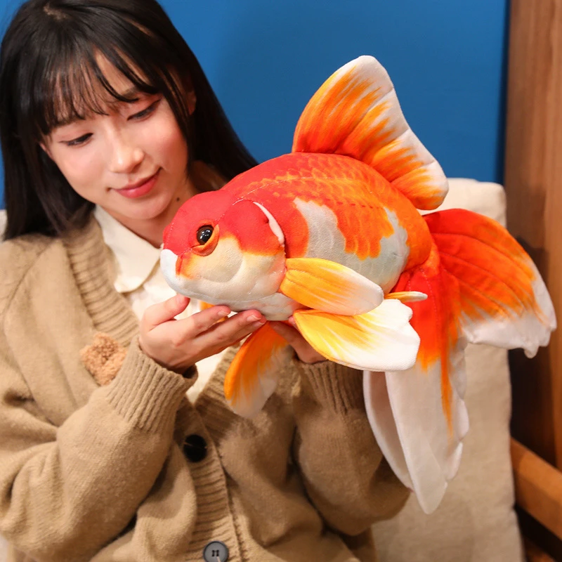 Goldfish Lucky Koi Animals Plush Toys Goldfish Cartoon Sift Dolls Kids Birthday Gifts Decor Throw Pillow Home Decor
