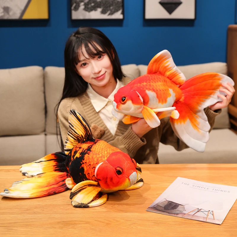 Goldfish Lucky Koi Animals Plush Toys Goldfish Cartoon Sift Dolls Kids Birthday Gifts Decor Throw Pillow Home Decor
