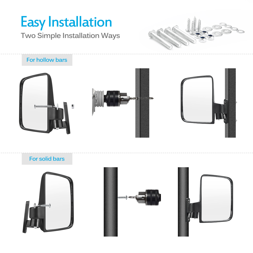 Golf Cart Mirrors Foldable Mirrors Golf Cart Mirrors Foldable Mirrors