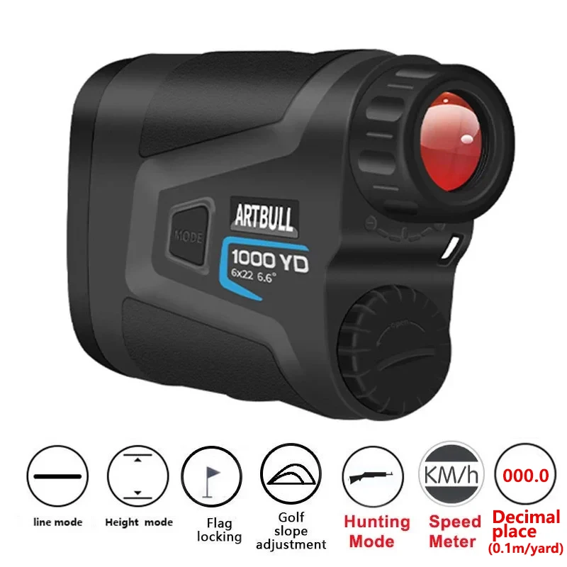 Golf Laser Rangefinder 1000M Telescope with Flag-Lock Slope Pin Distance Meter for Hunting Monocular Golf Laser Rangefinder 1000M Telescope with Flag-Lock Slope Pin Distance Meter for Hunting Monocular