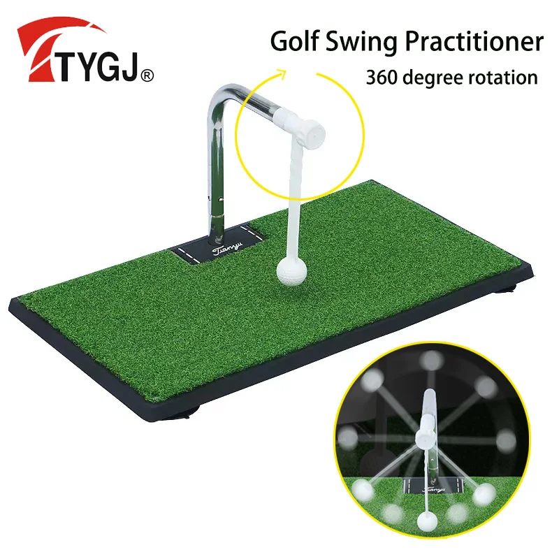 Golf Practic Swing Hitting Mat Exerciser Trainer 360 Degree Rotation Outdoor / Indoor Suitable For Beginners Training