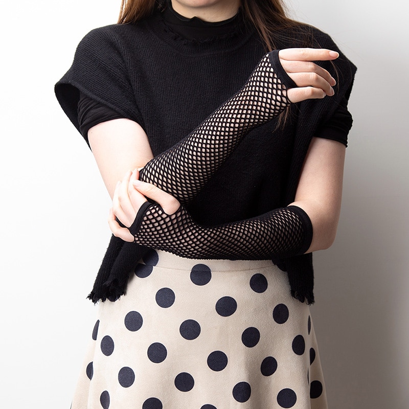 Goth Fingerless Fishnet Gloves Goth Fingerless Fishnet Gloves