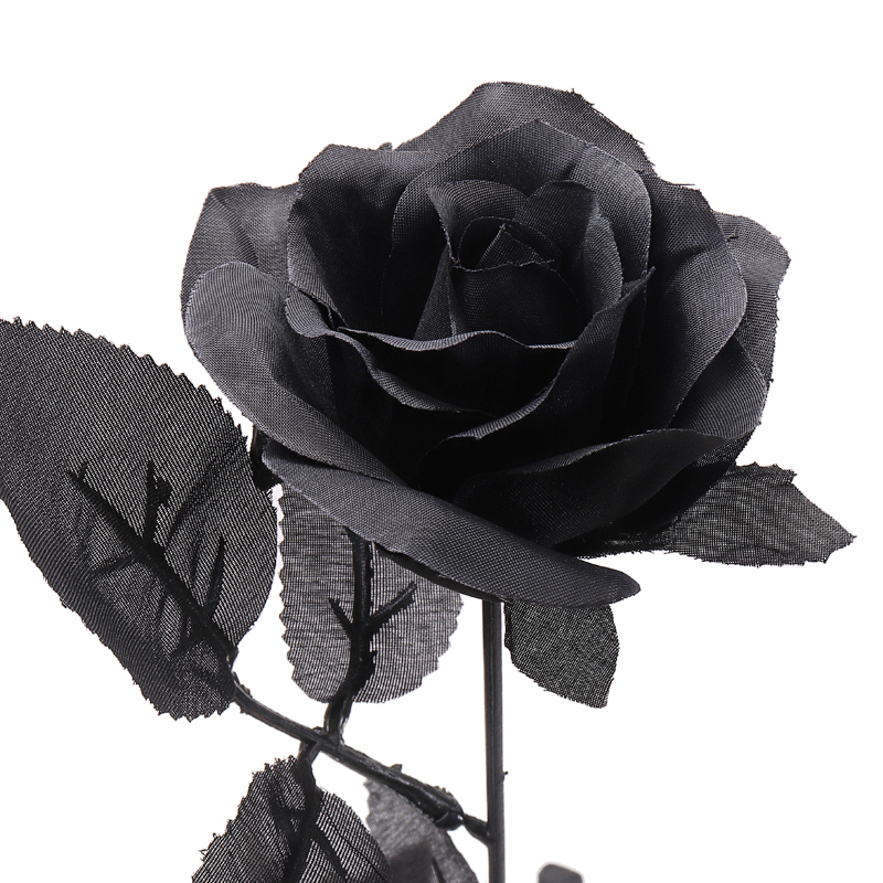 Gothic Artificial Black Roses (10pcs)