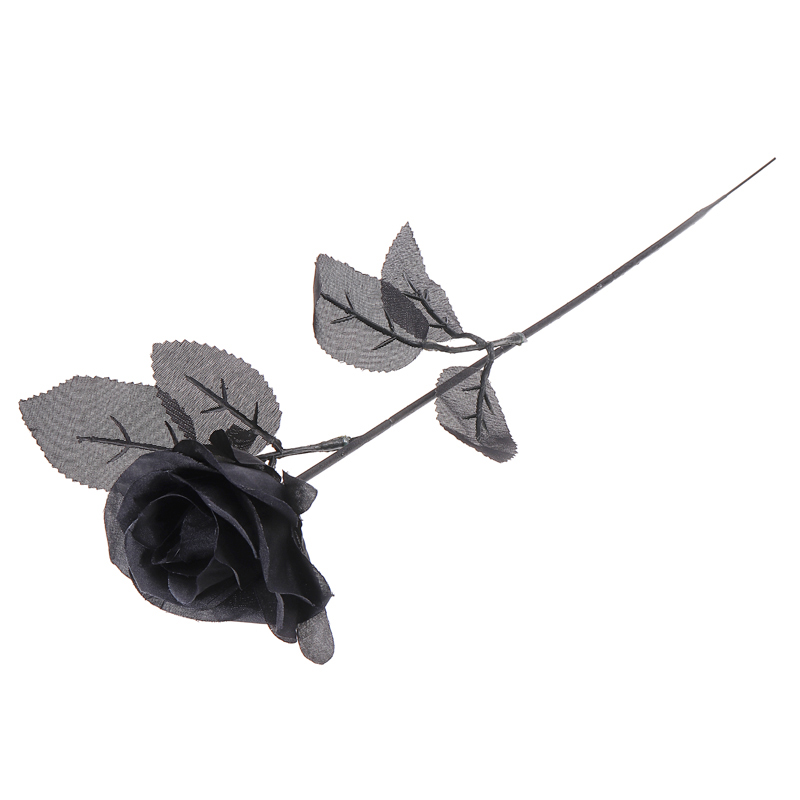 Gothic Artificial Black Roses (10pcs)