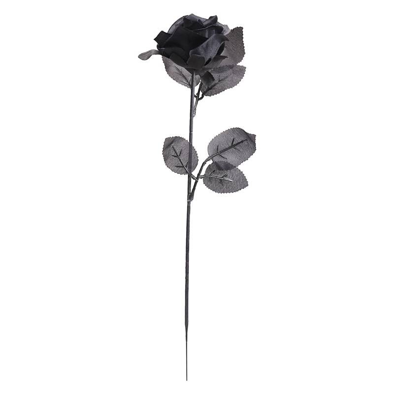 Gothic Artificial Black Roses (10pcs)