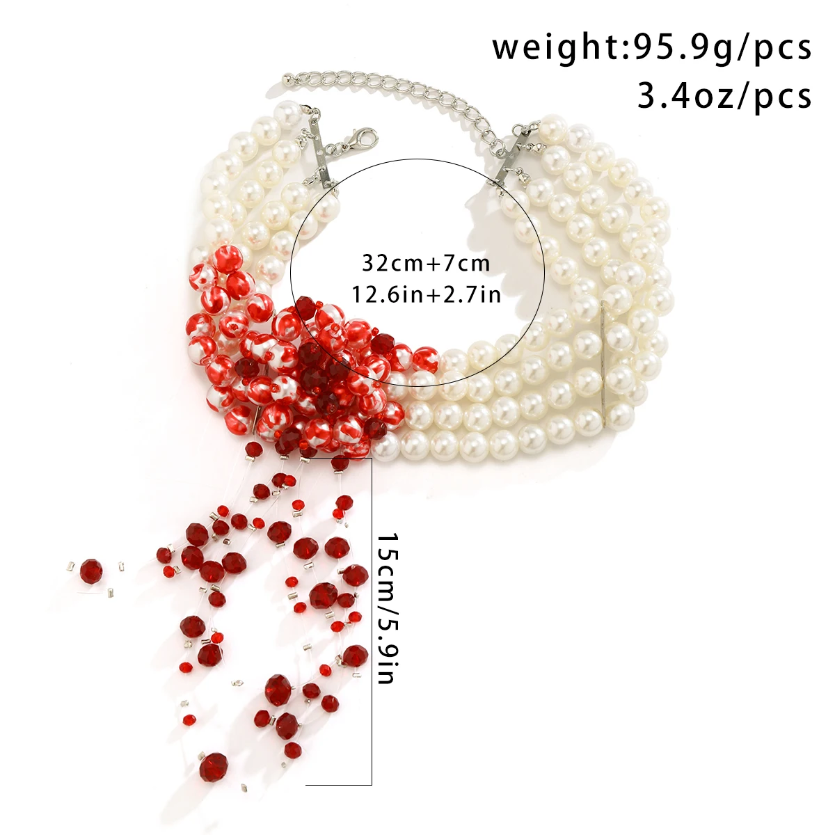 Gothic Design Dripping Blood Necklace