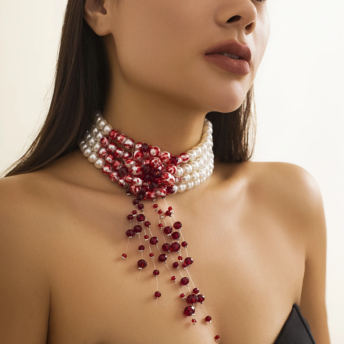 Gothic Design Dripping Blood Necklace