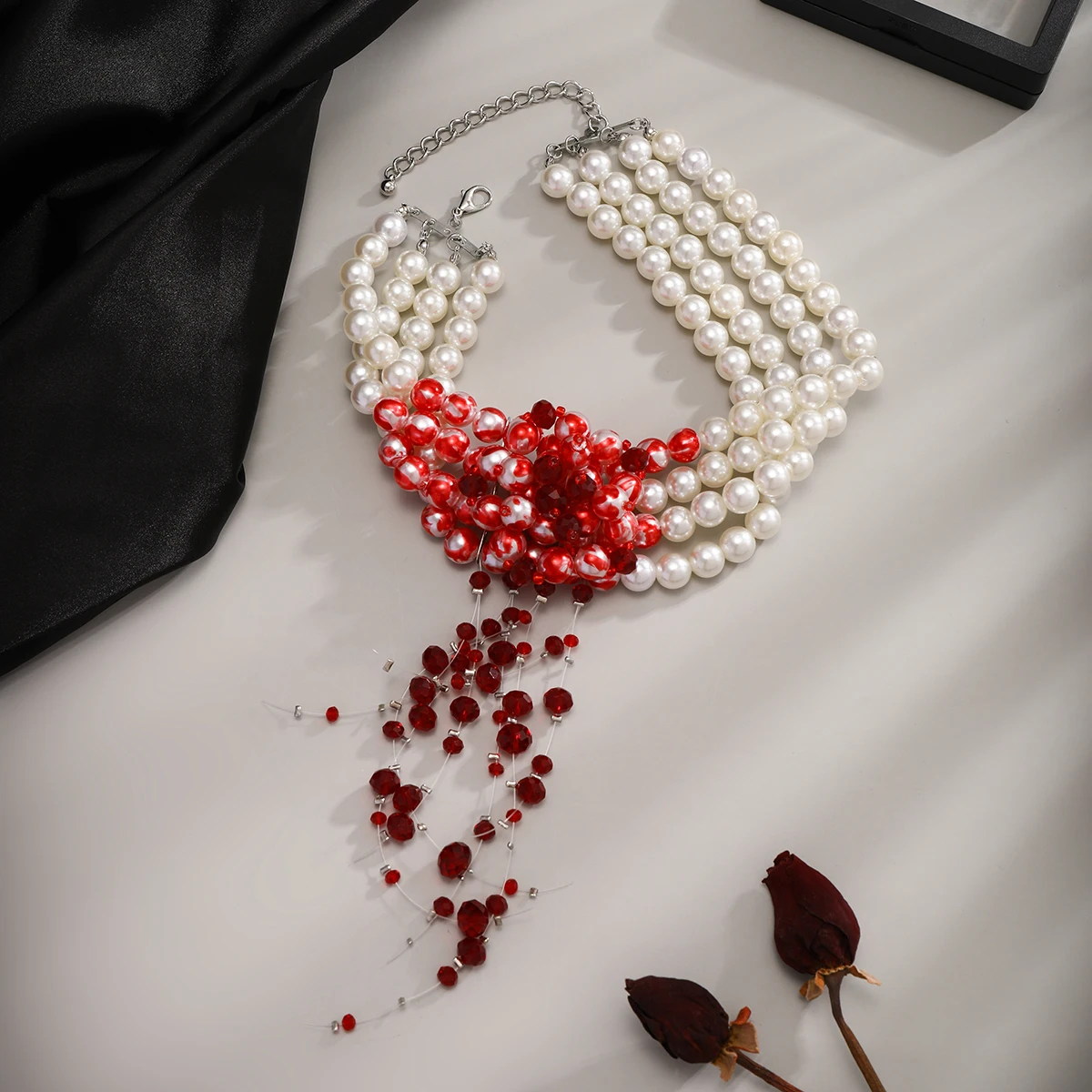Gothic Design Dripping Blood Necklace