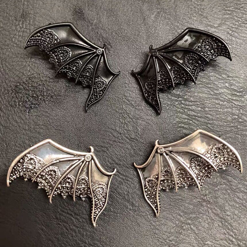 Gothic Metal Bat Wing Hair Clips