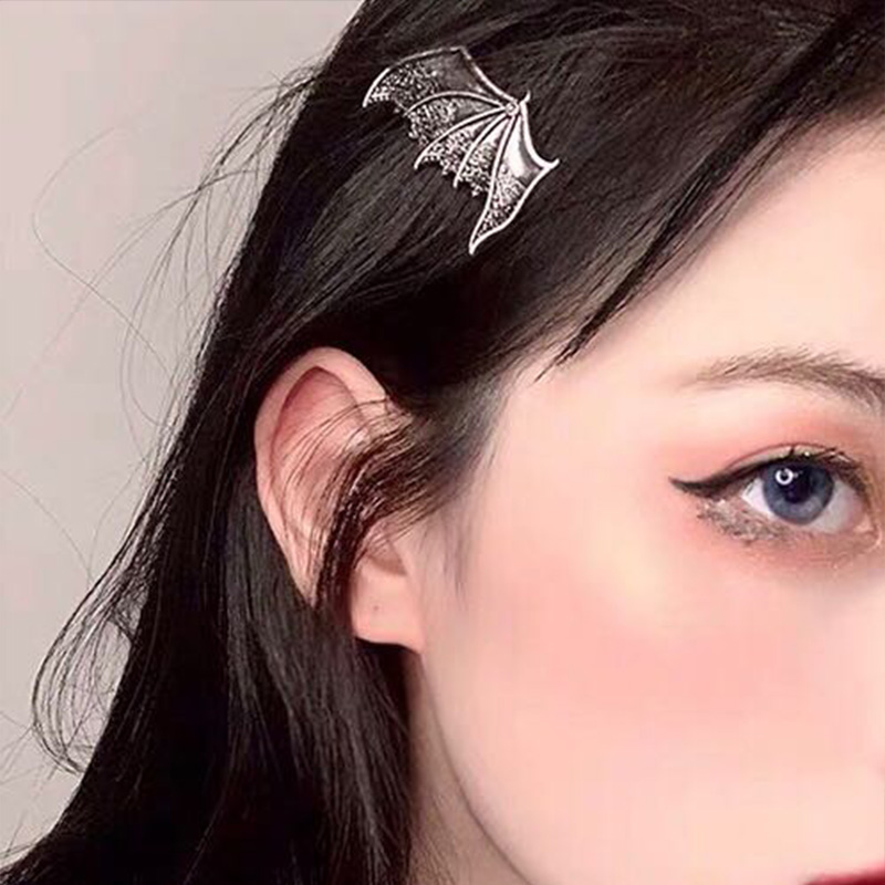 Gothic Metal Bat Wing Hair Clips