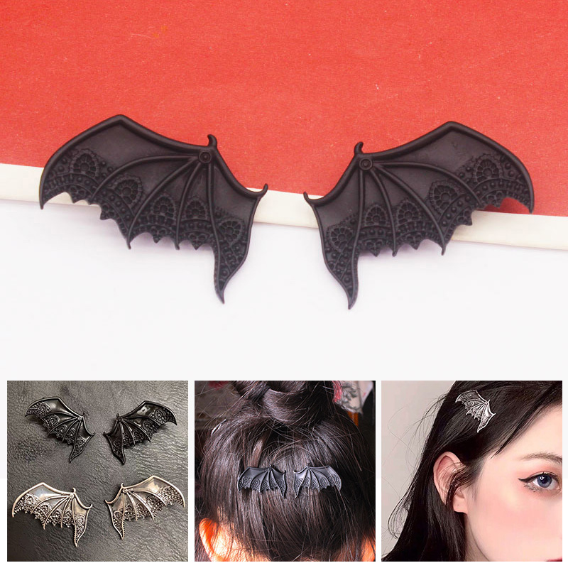 Gothic Metal Bat Wing Hair Clips