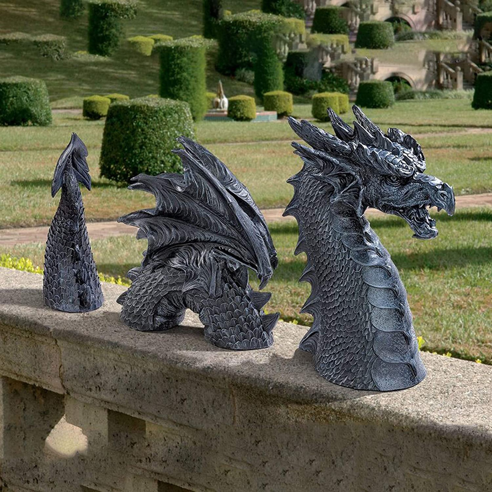 Gothic Resin Dragon Lawn Ornament Gothic Resin Dragon Lawn Ornament