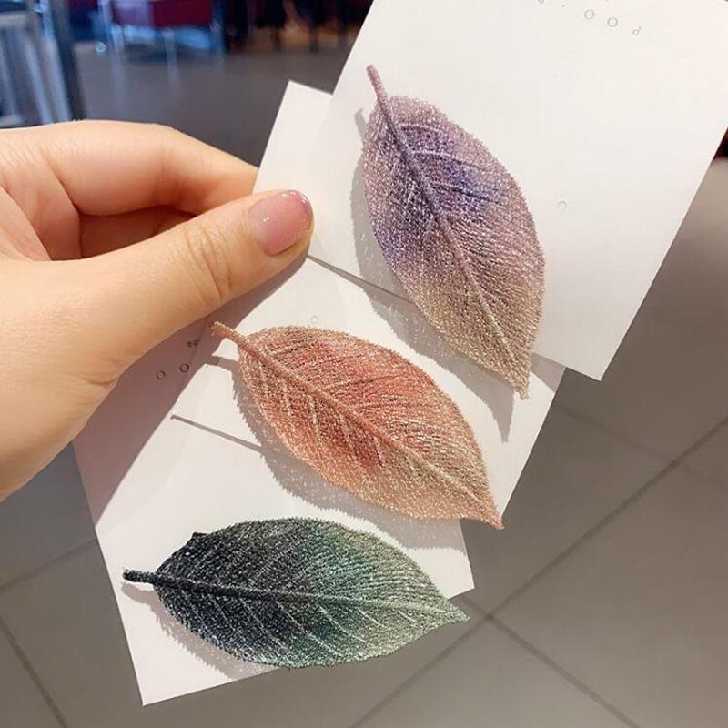 Gradient Cloth Leaf Hair Clip Gradient Cloth Leaf Hair Clip