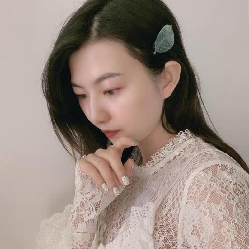 Gradient Cloth Leaf Hair Clip
