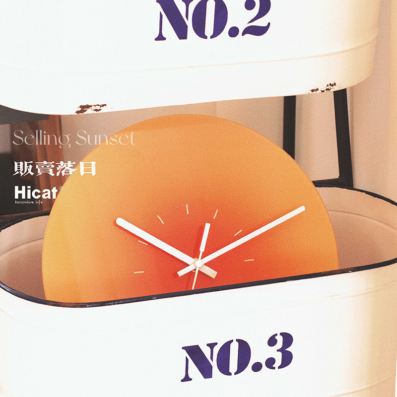 Gradient Color Glass Sunset Clock Gradient Color Glass Sunset Clock