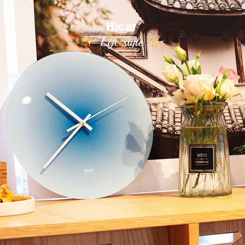 Gradient Color Glass Sunset Clock Gradient Color Glass Sunset Clock
