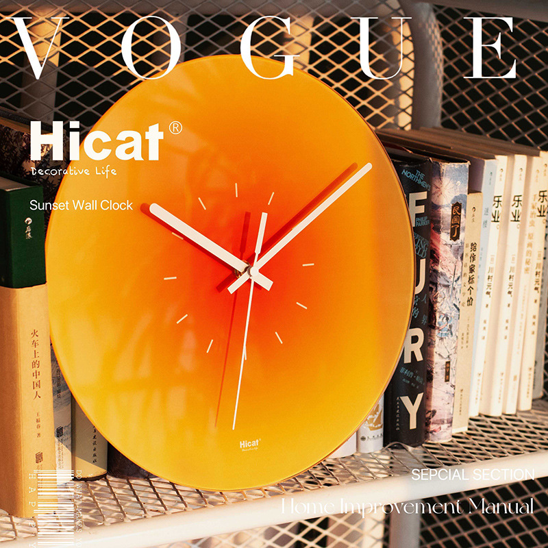 Gradient Color Glass Sunset Clock Gradient Color Glass Sunset Clock