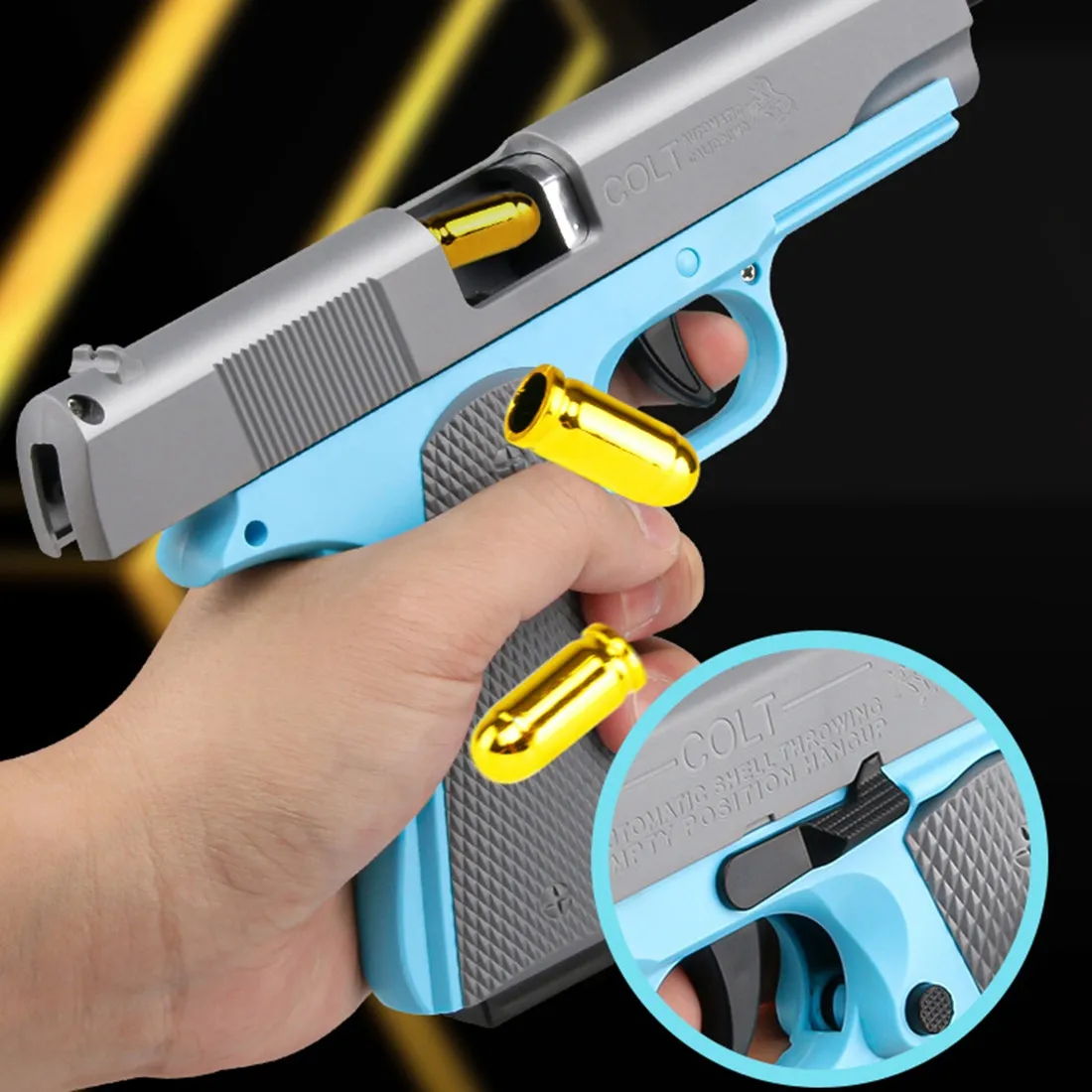 Gravity Straight Jump Toy 3D Printed Gun Non-Firing Cub Radish Toy Kids Stress Relief Toy Christmas Gift