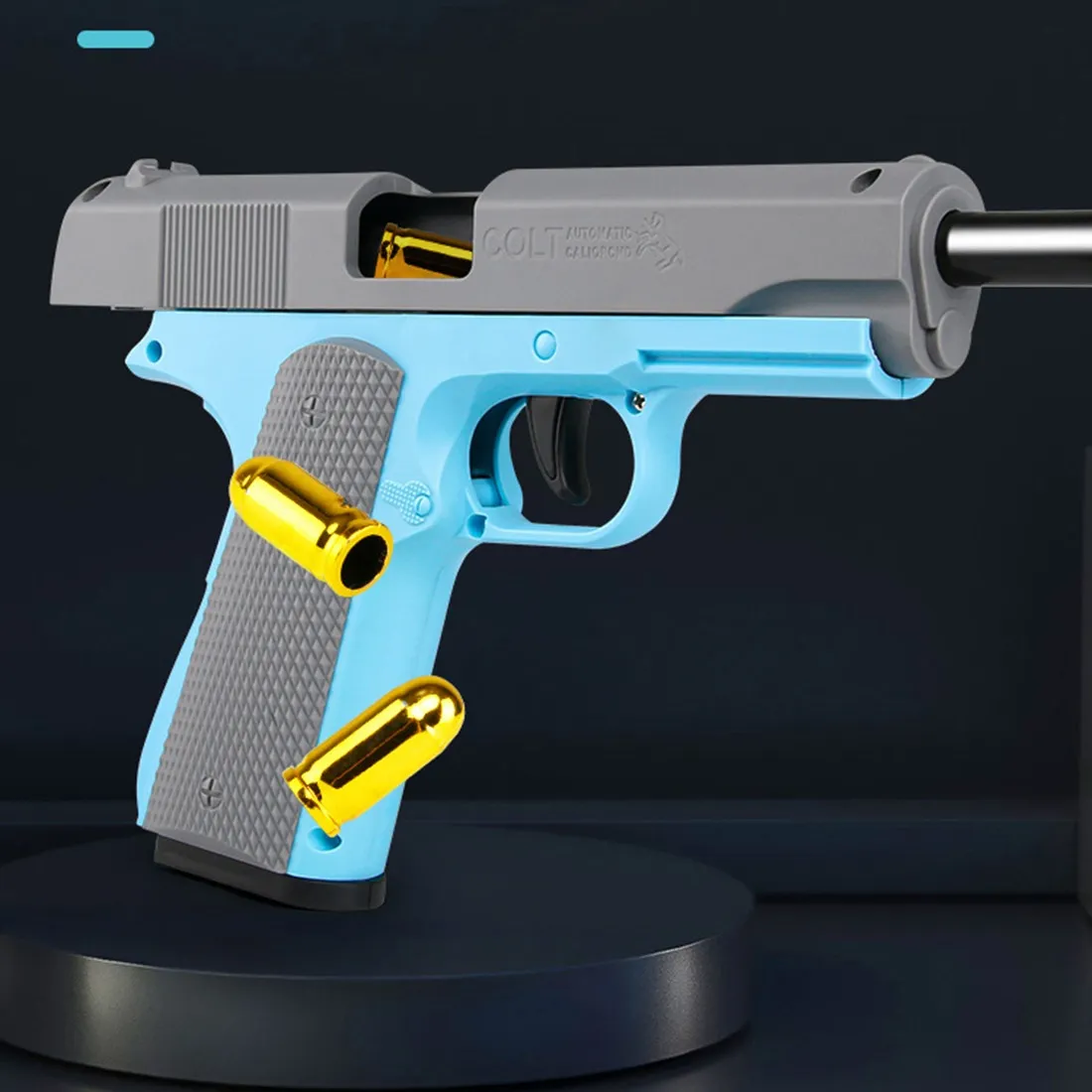 Gravity Straight Jump Toy 3D Printed Gun Non-Firing Cub Radish Toy Kids Stress Relief Toy Christmas Gift
