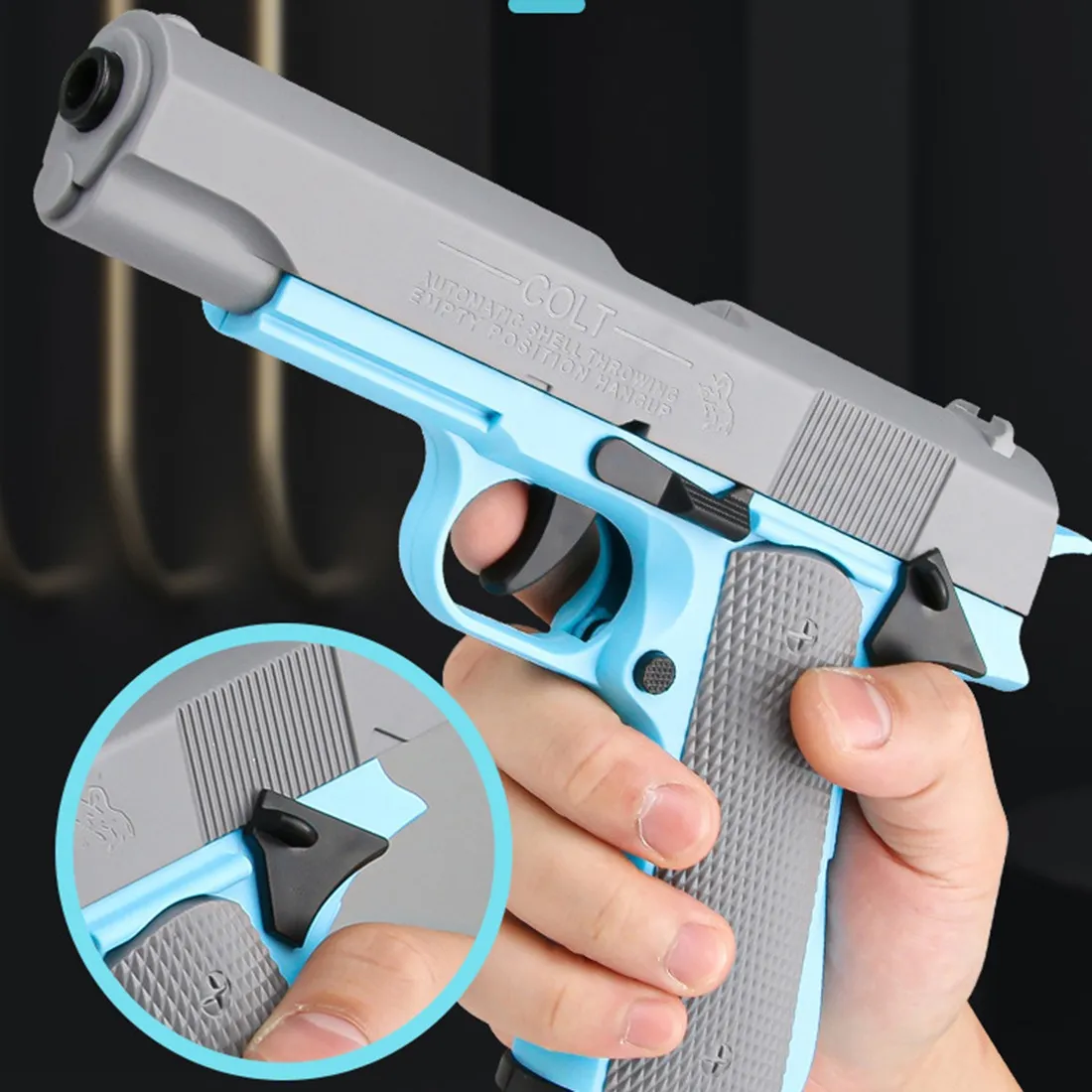 Gravity Straight Jump Toy 3D Printed Gun Non-Firing Cub Radish Toy Kids Stress Relief Toy Christmas Gift