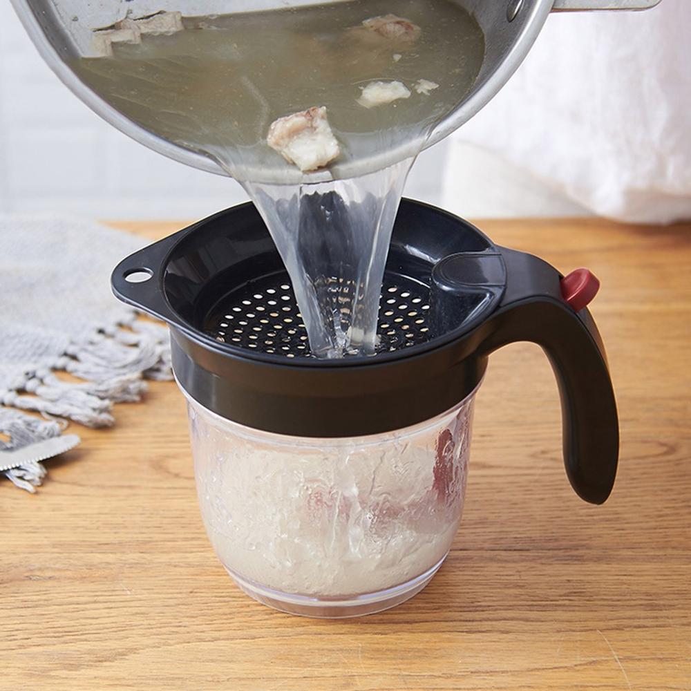 Gravy Separator Fat Filter with Strainer