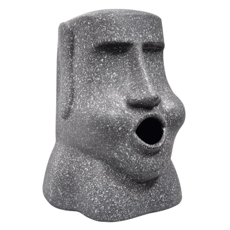 Gray Resin Easter Island Tissue Box Gray Resin Easter Island Tissue Box