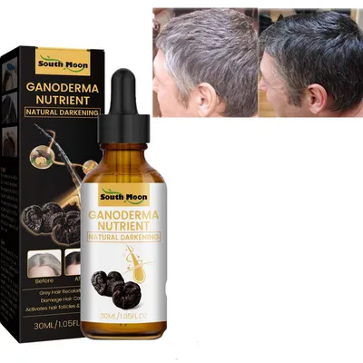Gray White Hair Treatment Serum Liquid White To Black Natural Color Repair Nourish Product Anti Loss Hair Care Men Women