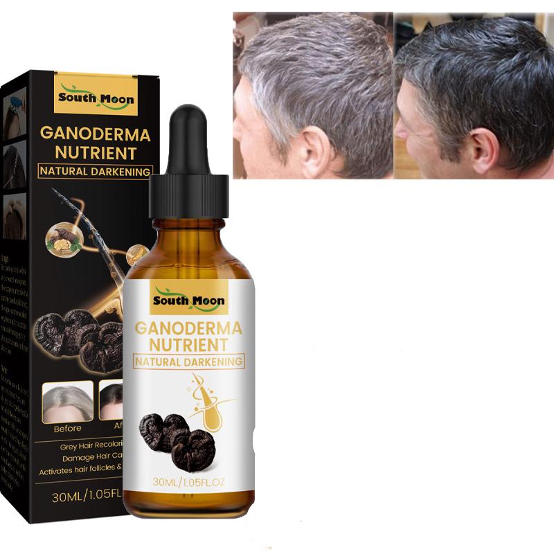 Gray White Hair Treatment Serum Liquid White To Black Natural Color Repair Nourish Product Anti Loss Hair Care Men Women