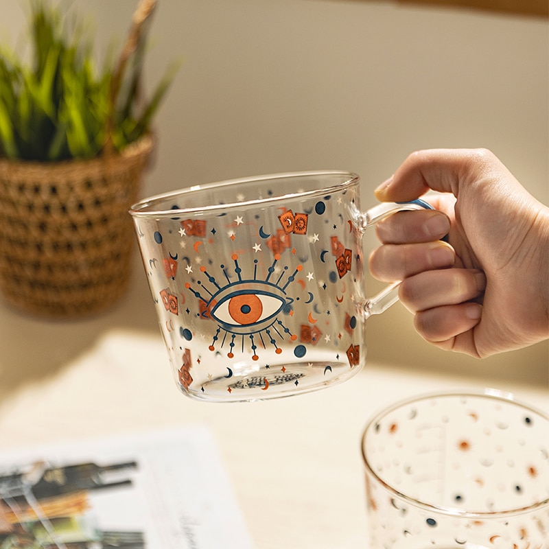 Greek Blue Eye Mug Glass Cup Greek Blue Eye Mug Glass Cup