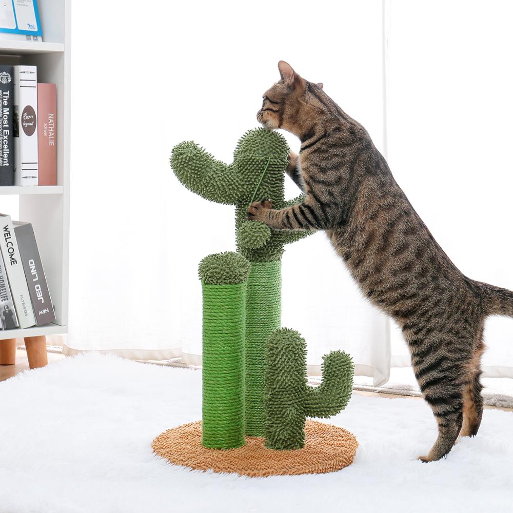 Green Cat Cactus Scratch Post