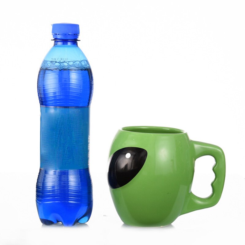 Green Ceramic Alien Coffee Mug