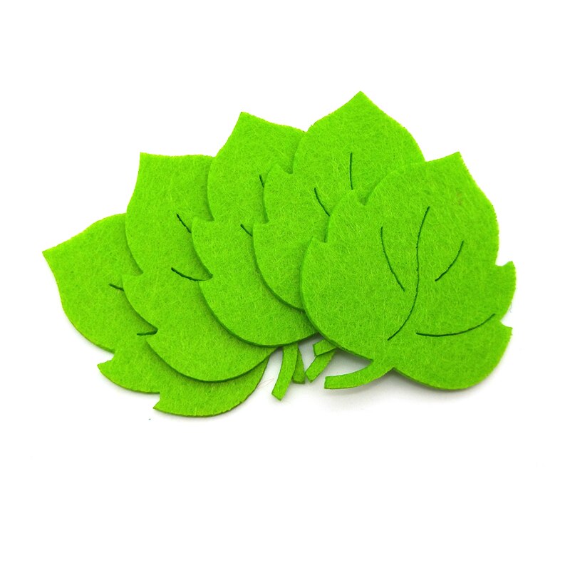 Green Felt Leaves Craft Supplies (10pc) Green Felt Leaves Craft Supplies (10pc)