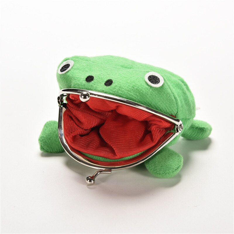 Green Flannel Frog Purse