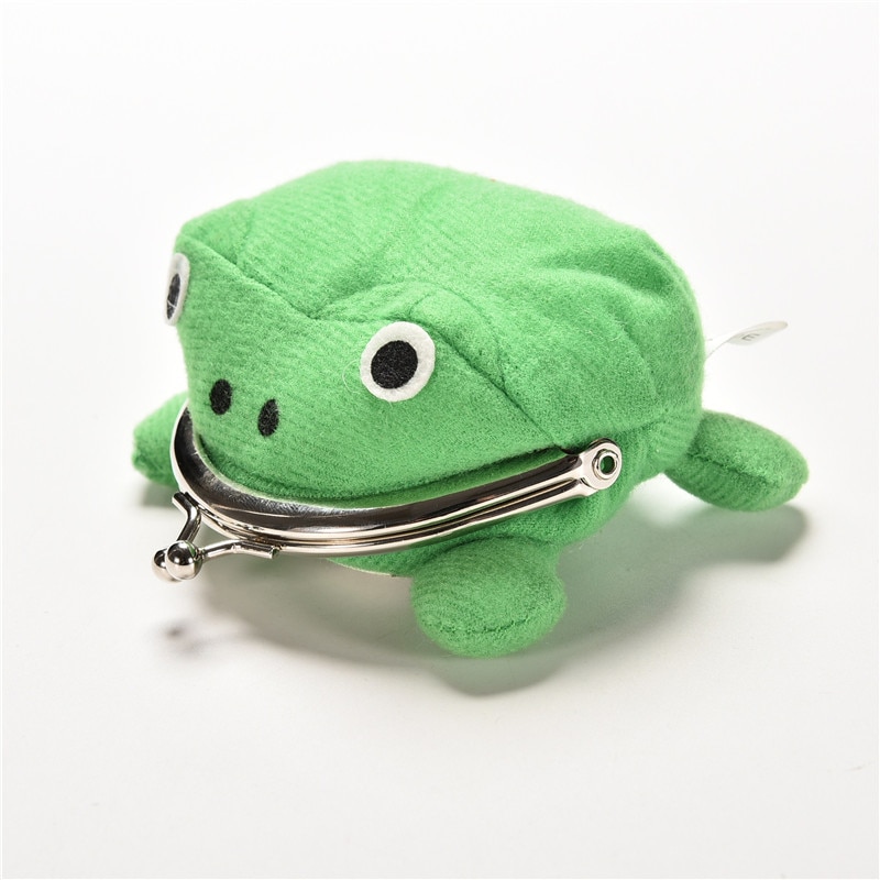 Green Flannel Frog Purse